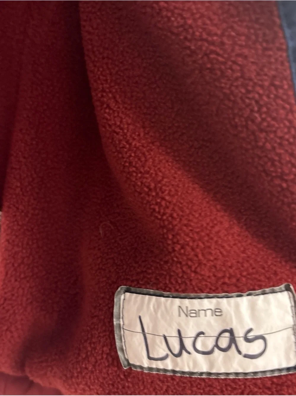 Children's Navy, White & Red Puffer Jacket with Hood